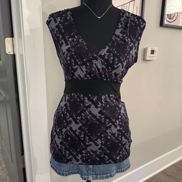 Vintage Sleeveless Wrap Top \ Y2K Vintage Merona Blouse - Picture 1 of 10